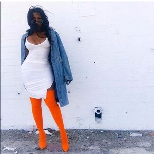 Orange Thigh-High Boots